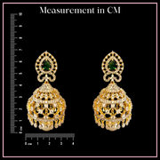 Precious - CZ Stone Jhumkas with Pearl Drop