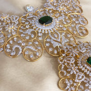 Best Of All - South Indian CZ Necklace + Earrings Set for Wedding