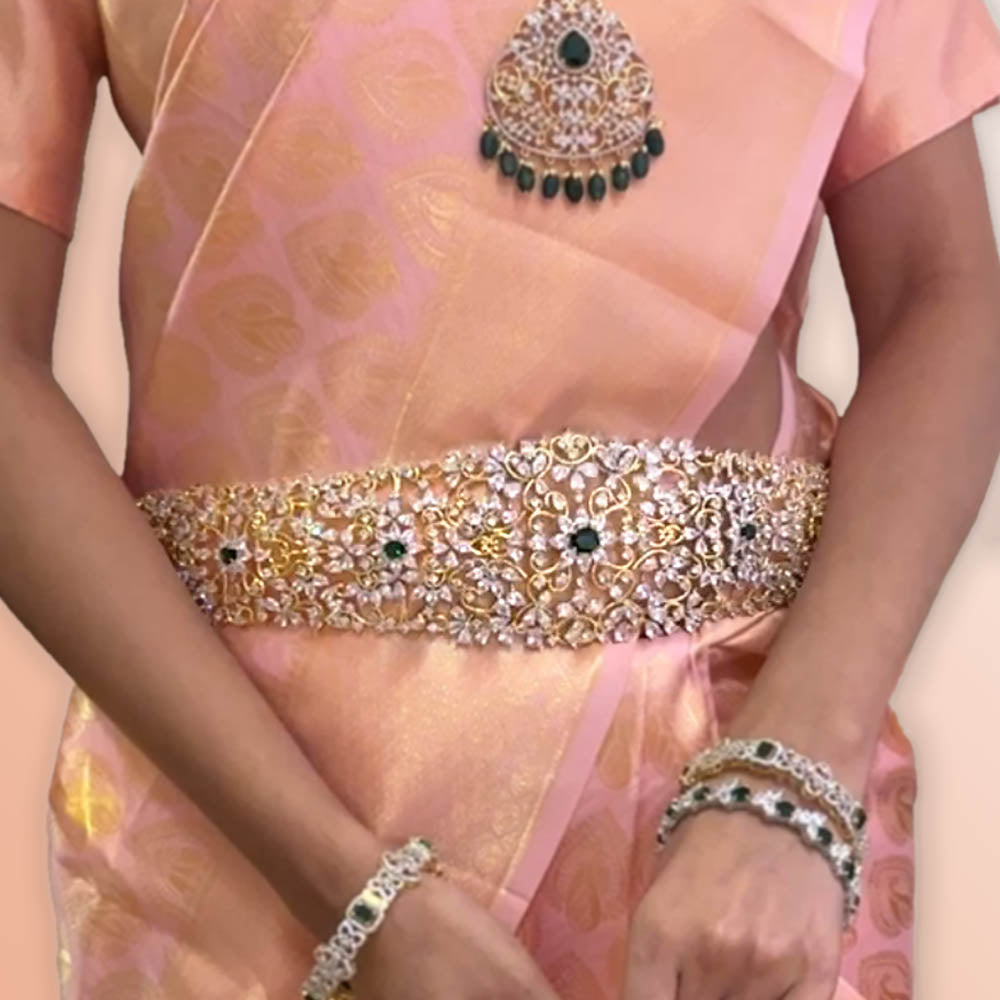 Silver Oddiyanam Designs Price with CZ Diamond – Sneha Rateria Store