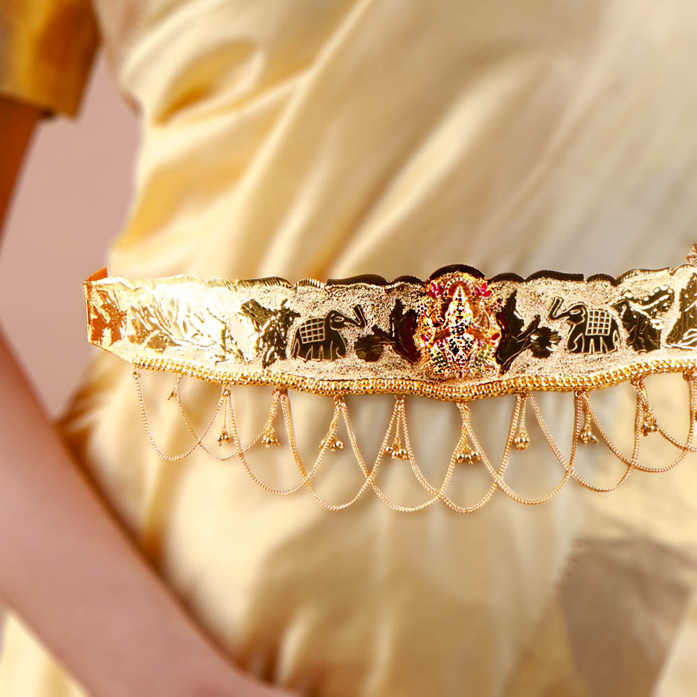 Grace in Gold- Traditional Waist Belt Design with Lakshmi Motif