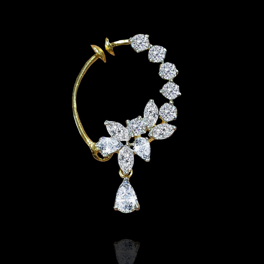 Bridal Diamond Nath Small Nath For Bride Enchanting Gold Nath For