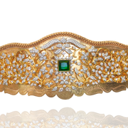 gold vaddanam with cz diamonds designs