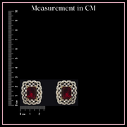 Ruby Rich - CZ Ruby Gem Earrings