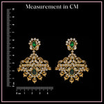 Emerald Elegance - Timeless Gold Polish Earrings Design