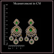 Radiance in Green - Emerald Drops & Diamond Look Earrings