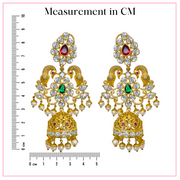 Peacock Jhumka Earrings