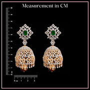 Gleaming Tradition - South Indian Jhumka Earrings Adorned with Gold Balls