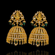 18K Gold Plated Nakshi Temple Jhumka Earrings Design