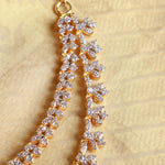 18K Gold Plated Diamond Look Ear Chains Design