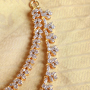18K Gold Plated Diamond Look Ear Chains Design