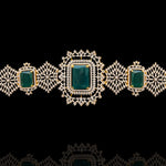18Kt Gold Coated South Indian Bridal Diamond Look Vaddanam Design