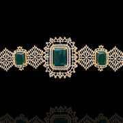 18Kt Gold Coated South Indian Bridal Diamond Look Vaddanam Design