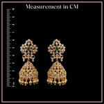 Radiant Elegance - Diamond Look Jhumkas with Golden Balls