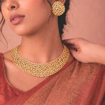 Timeless Leaf Motif Necklace + Earrings Set in 925 Silver