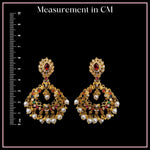 Southern Splendor - Pearls & Gem Chandbali Earrings