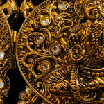 Heavy Bridal Temple Vaddanam with Lakshmi Motifs in Silver