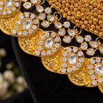 Grand Gold Polki Mango Necklace with Emerald, Ruby & Pearl Details