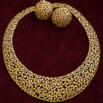 Timeless Leaf Motif Necklace + Earrings Set in 925 Silver