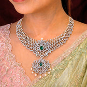 Exquisite & Luminous - Diamond Look Necklace Set Design
