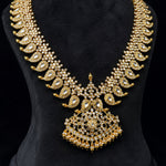 Reversible Bridal Mango Necklace with Diamond Look Stones