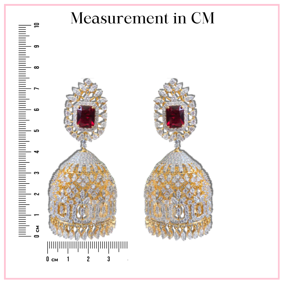 Diamond Jhumka Style Earrings | Diamond earrings design, Diamond earrings  indian, Bridal diamond jewellery