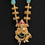 Traditional Ganesha Pendant Necklace with Statement Chain in 92.5 Silver