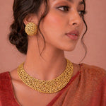 Timeless Leaf Motif Necklace + Earrings Set in 925 Silver