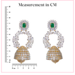 Graceful - Green Stone Jhumka