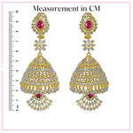 Exquisite South Indian Jhumka with Delicate Diamond Glow