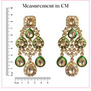 Scintillating Polkis - Long Polki Earrings