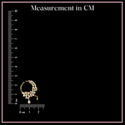 Synonymous With Tradition - Bridal CZ Nose Pin with Chain