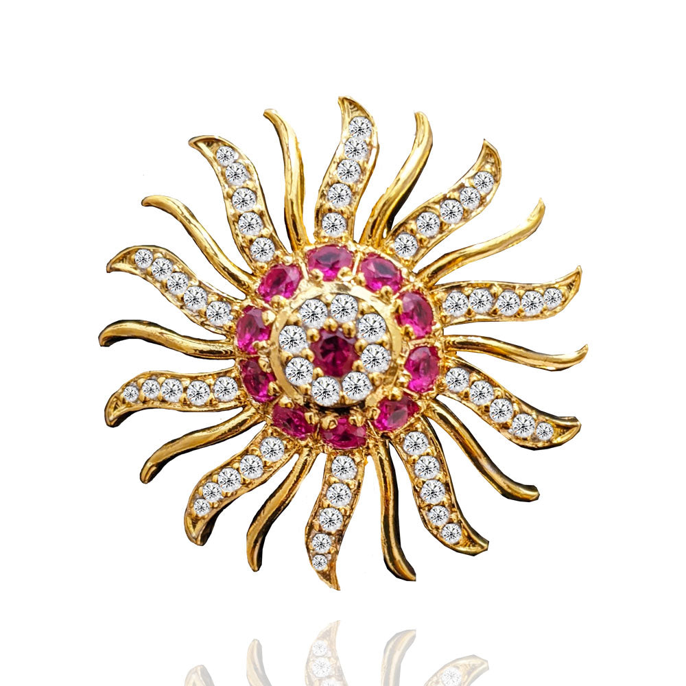 8K Gold Polish Surya Chandrullu Bridal Hair Ornament Design