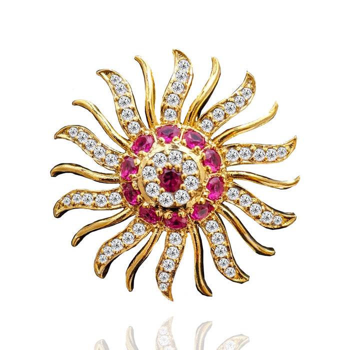 8K Gold Polish Surya Chandrullu Bridal Hair Ornament Design