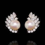 925 Silver Gold Plated Stud Earring Tops With Diamond CZ