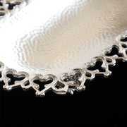 925 Silver Mewa Platter with Leaf and Berry Motif – Handcrafted Elegance