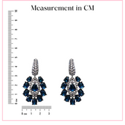Striking - Cubic Zirconia Oxidised Earrings