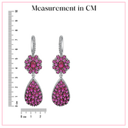 Ruby Drop Earrings - Cocktail Earrings