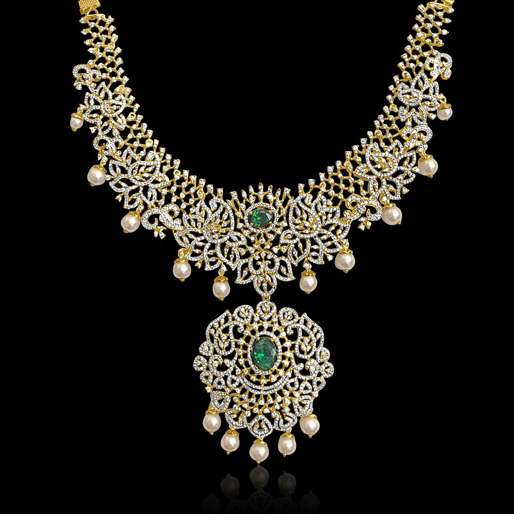 A CZ Diamond Necklace Inspired by Forest Brilliance