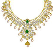 Emerald & Diamond Look Necklace Design