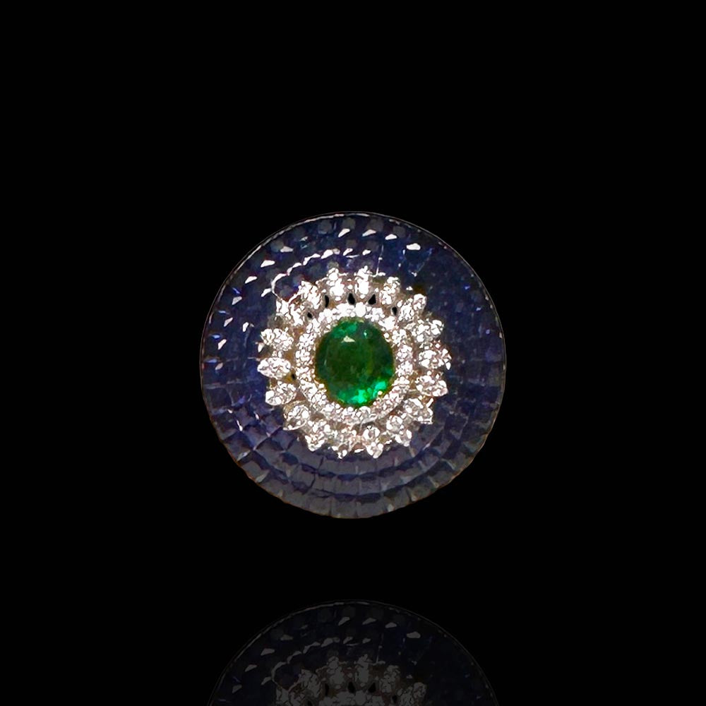 Invisible Setting Blue Ring