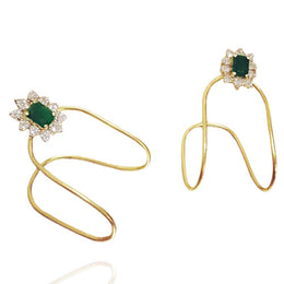 Baby Simple Arm Vanki Design with Gold Polish 