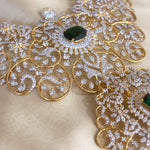 Best Of All - South Indian CZ Necklace + Earrings Set for Wedding
