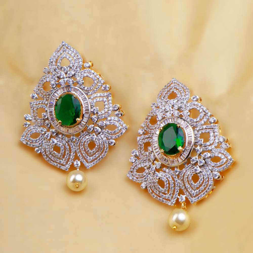 Brilliant Petals - Gold Designer Earrings