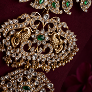 Multi-Wear Mango Haram with Detachable Polki Pendants