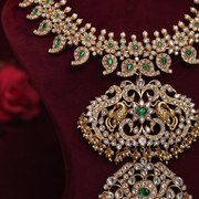 Multi-Wear Mango Haram with Detachable Polki Pendants