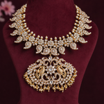 Multi-Wear Mango Haram with Detachable Polki Pendants