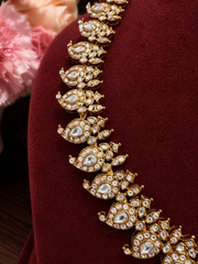 Polki Mango Necklace with Green Drops | Sneha Rateria