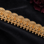 Traditional Simple Lakshmi Kasu Mala Necklace and Vaddanam