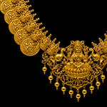 South Indian Grand Lakshmi Kasu Necklace in 92.5 Silver