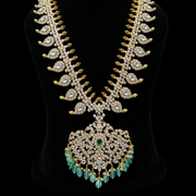 South Indian Mango Haram Necklace in 92.5 Silver